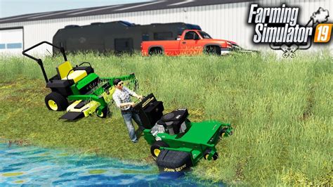 Fs19 Starting A Mowing Business Mowing Our First Property With Jd