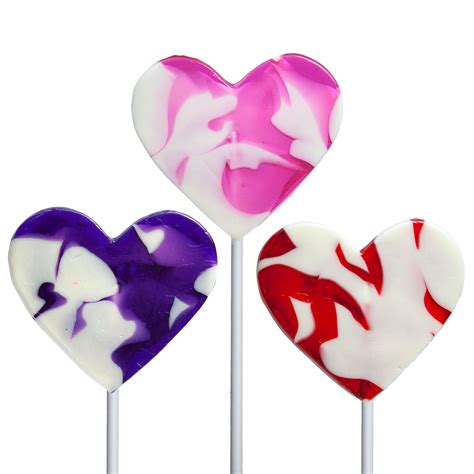 Valentine Cream Swirl Heart Lollipops By Melville Candy