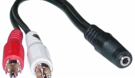 6 inch 3.5mm Stereo to 2 RCA Adapter Cable