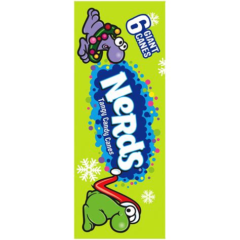 Nerds Giant Holiday Candy Canes 15 Oz 6 Count