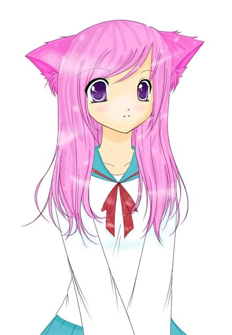 Anime Cat Girl Drawing Anime Cat Girl By