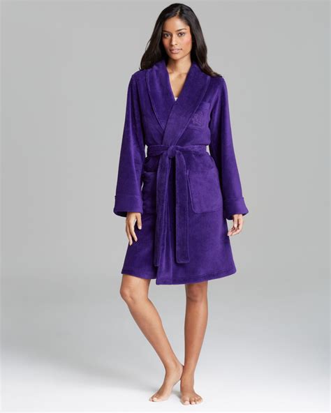 Lyst Lauren By Ralph Lauren Plush Robe In Purple
