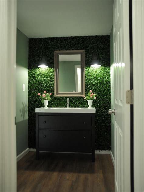 For instance, the easigrass artificial wall on sale at john lewis & partner will set you back a whopping £395. Eclectic Green Bathroom With Plant Wall | Green bathroom ...