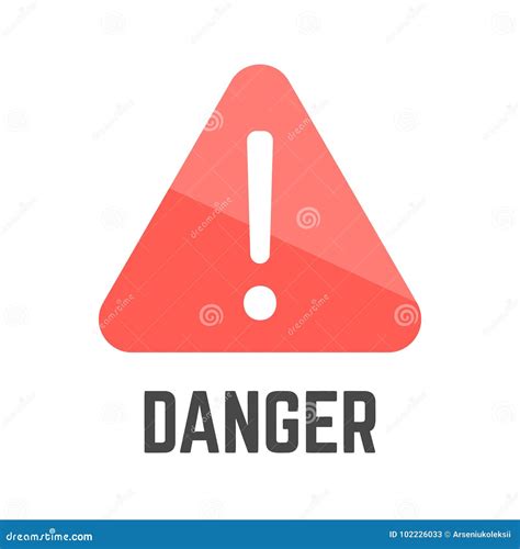 Triangular Red Danger Sign Stock Vector Illustration Of Icon 102226033