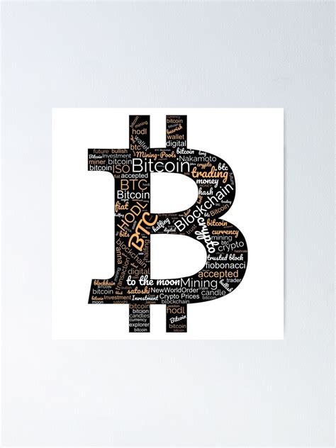Bitcoin Btc Crypto Word Cloud Art Poster For Sale By Nueschka Redbubble