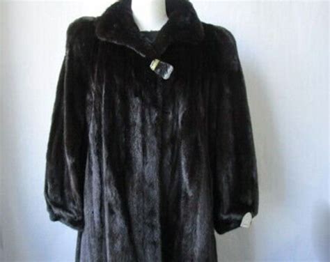 vintage brown mink fur full length coat eatons etsy