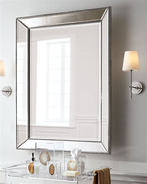 Thomas O Brien For Visual Comfort Signature Bryant Sconce With Glass Shade Mirror Wall Mirror