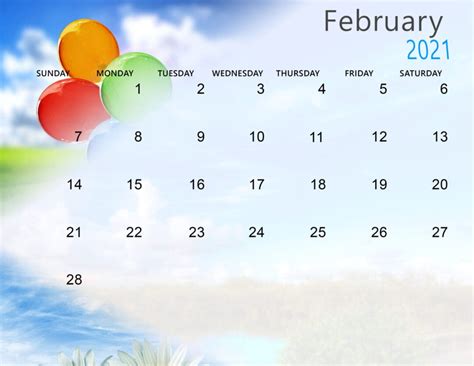 Cute February 2021 Calendar Desktop Wallpaper - Thecalendarpedia
