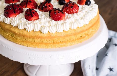 Biskuitteig => hier gehts zum grundrezept. SOMMERLICHER MARIENKÄFER-KUCHEN MIT ERDBEEREN - Rezepte ...