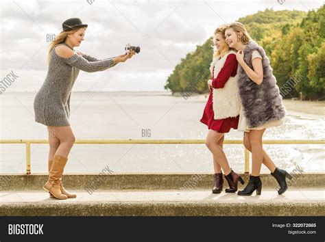 Three Females Friends Image And Photo Free Trial Bigstock