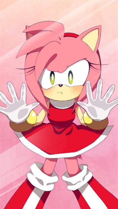 Amy Rose Trapped Behind Smartphone Glass Amy Rose Sonic The Hedgehog