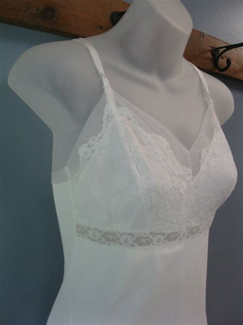 vintage 1960 s white full slip ladies dress slip lingerie 36 bust 2332153 weddbook