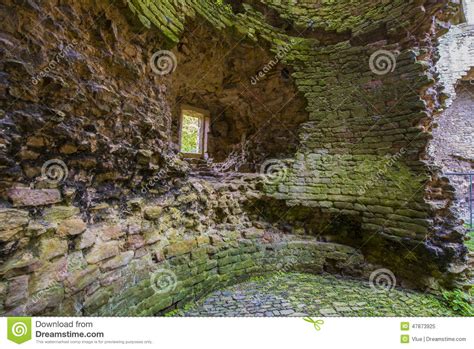 Rounded Cobblestone Castle Ruins Stock Image Image Of Ancient
