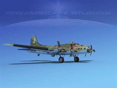 Boeing B 17f Flying Fortress Hp V04 3d Model 119 Unknown Dwg Dxf