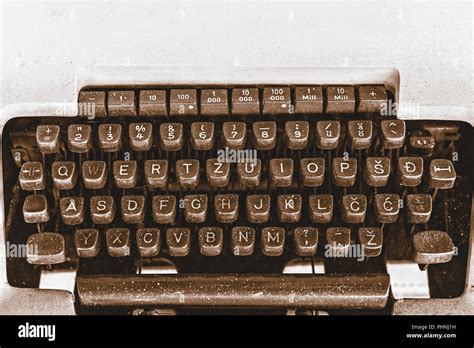 Old Vintage Typewriter Keyboard Stock Photo Alamy