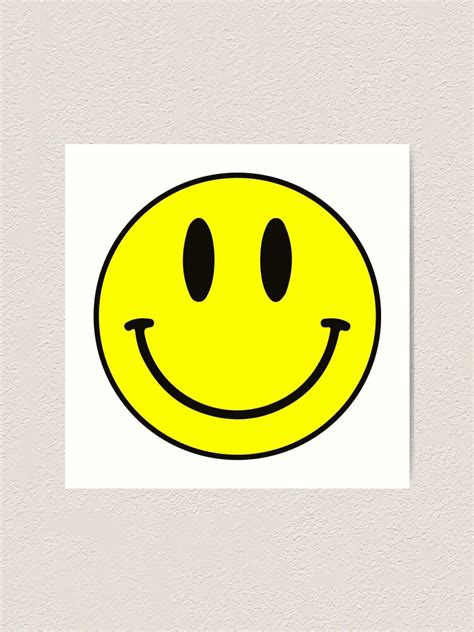 Smiley Face Cute Happy Funny Emoji Yellow Art Print By