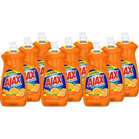 Ajax triple action dish liquid orange 28 fluid ounces. CPC44678CT - AJAX Ultra Triple Action Liquid Dish Soap ...