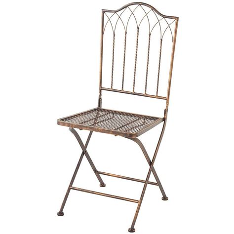 Lounge chair as additional place to sit or place for : Filament Design Sundry Antique Bronze Metal Folding Patio Chair-105741 - The Home Depot