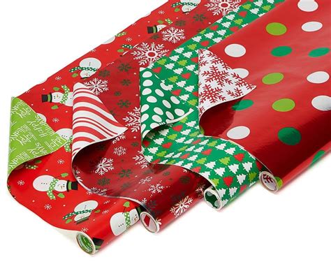 American Greetings Reversible Christmas Bulk T Wrapping Paper Bundle