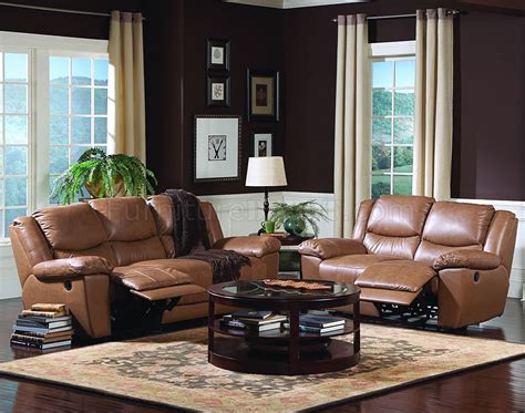 Brown Vinyl Leather Living Room Sofa Wrecliner Seats