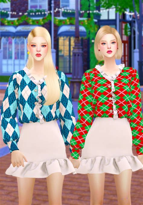 Rimings Knit Cardigan Twopiece The Sims 4 Download Simsdomination