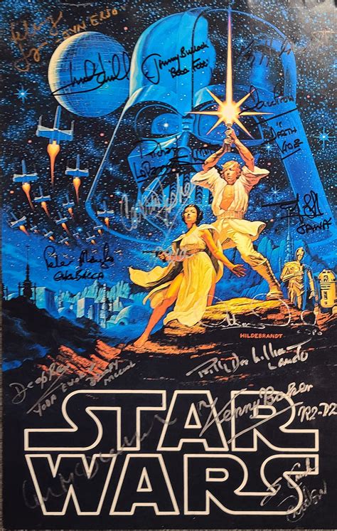 Charitybuzz Cast Signed Star Wars Movie Poster Lot 2103000