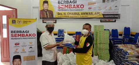 Jelang Idul Fitri Chairul Anwar Sebar Paket Sembako Di 7 Kabupatenkota