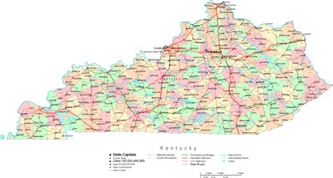 Online Map Of Kentucky Large