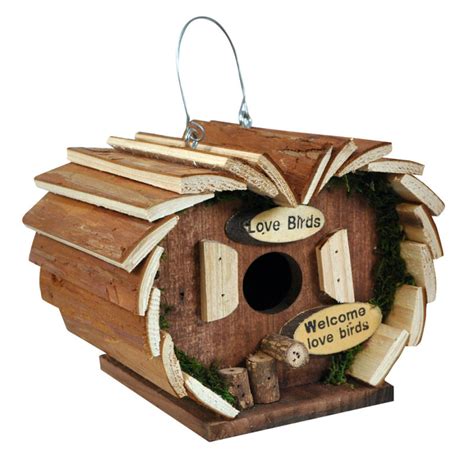 Wooden Hanging Bird Box And Feeder Small Garden Birds Nesting Etsy