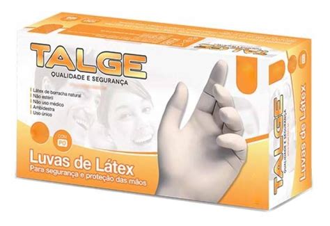 luvas descartáveis talge cor natural tamanho m de látex com pó em kit de 10 x 1000 unidades