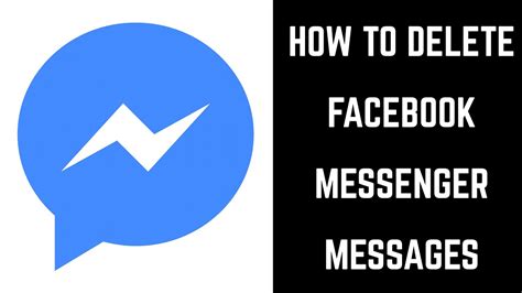 How To Delete Facebook Messenger Messages Youtube