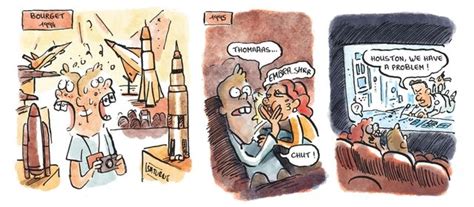 L'astronaute français thomas pesquet devient un héros de bd sous la plume (et le crayon) de marion montaigne (alias professeur moustache) ! THOMAS PESQUET EN BD : L'ETOFFE D'UN HEROS - EMBARQUEMENTS