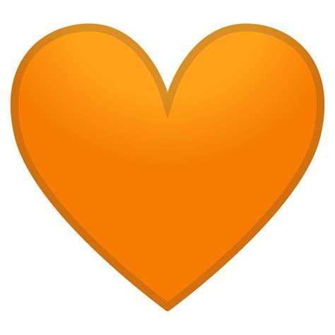 Orange heart Icon | Noto Emoji People Family & Love Iconset | Google png image