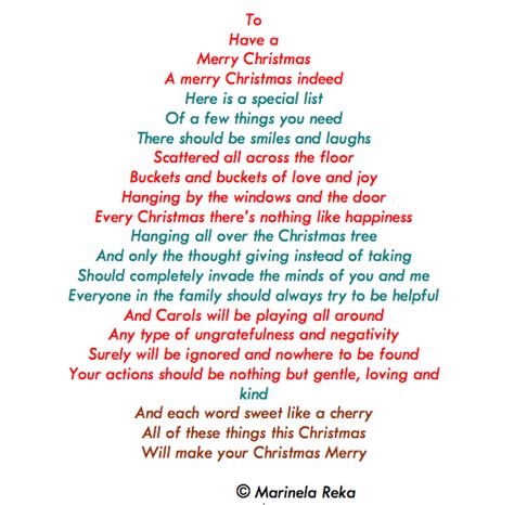 Christmas Poem Marinela Reka Short Poems And Quotes Marinela Reka