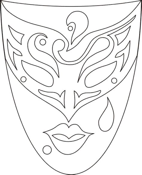 Maschera Veneziana 1 Disegni Da Colorare Per Adulti E Ragazzi