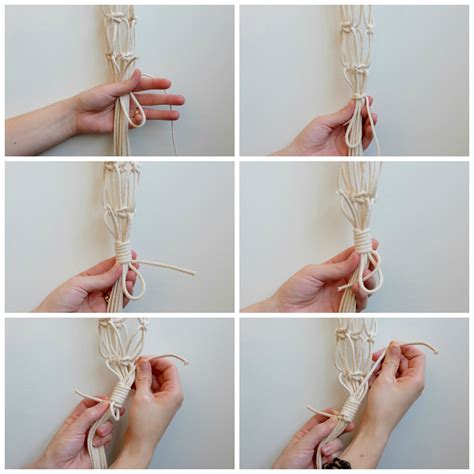 How To Tutorial Top Macrame Knots For Hanging Planters Wrapping Knot