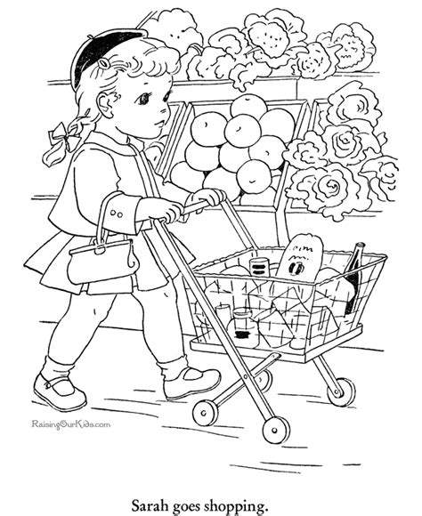 Groceries Coloring Pages