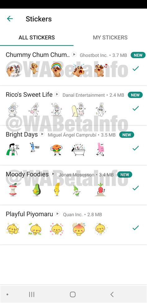 Whatsapp Is Releasing 4 New Animated Sticker Packs Today Wabetainfo