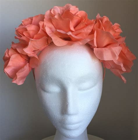 Sale Item Isabella Salmon Flower Headband Peach Flower Etsy Australia