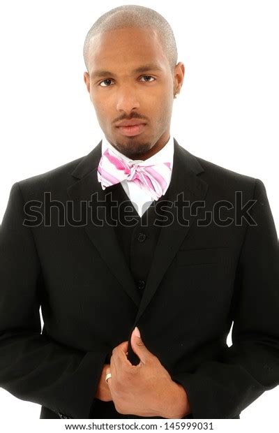Attractive Black Business Man Suit Jacket Stock Photo Edit Now 145999031