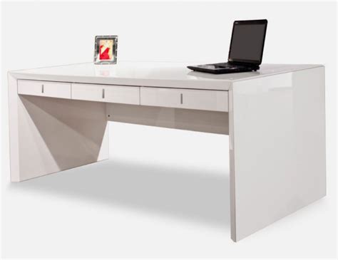 White home office desk with drawers, modern writing computer desk, small makeup vanity table desk for bedroom, study table for home office. 17 White Desk Designs For Your Elegant Home Office
