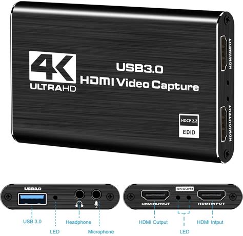 كرت كابتشر فيديو 2021 Usb3 0 Hdmi 4k60hz Video Capture لتحويل Hdmi إلى Usb للألعاب والبث المباشر