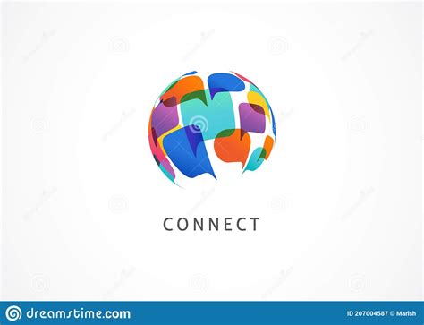 Communication Connect The World Concept Design Abstract Logo Template