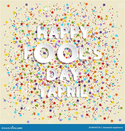 Happy Fool S Day Stock Vector Illustration Of Paper 88246726