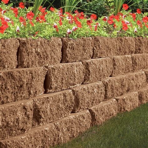 Concrete garden box form base. Tan Retaining Wall Block (Common: 4-in x 12-in; Actual: 4 ...