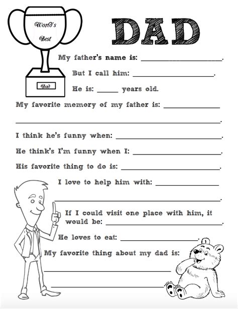 Free Printable Fathers Day Coloring Worksheets 2 Designs Fathers