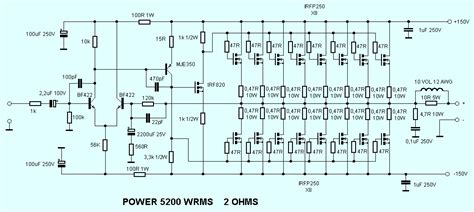 5200w Power Amplifier Archives Amplifier Circuit Design