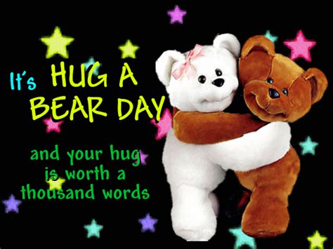Hug A Bear Day Cards Free Hug A Bear Day Wishes Greeting Cards 123