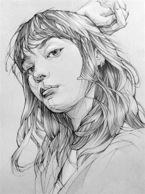 Artstation Pencil Drawing Portrait Toh Yasu藤保 088
