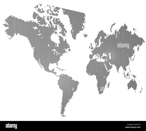 3d Gray World Map Illustration On White Background Stock Photo Alamy